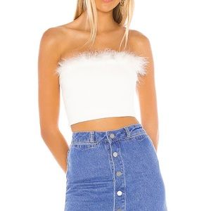 Olivia Strapless Top in White